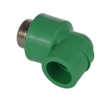 pilsa皮尔萨原装进口PPR水管绿色6分25*3/4外丝弯头产品质保50年