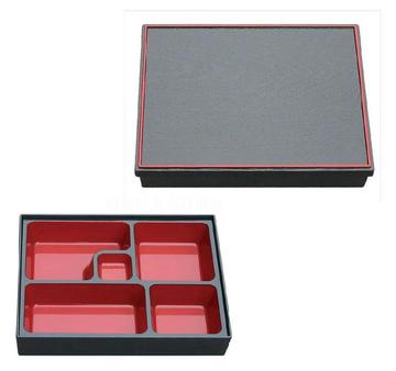 桔牌便当盒料理餐具日本餐具休闲餐厅餐具木紋便當盒A9-38A便当盒