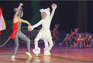新款六一儿童演出服舞蹈服、动物服装 猫鼠之夜表演服猫王鼠王