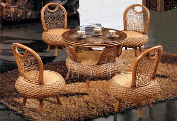 印尼藤椅三件套藤椅茶几组合户外阳台休闲藤艺桌椅藤编茶台五件