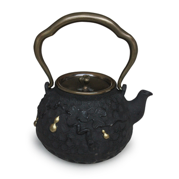 铸铁茶壶 日本老铁壶  高端手工壶 福禄双至 葫芦900ml