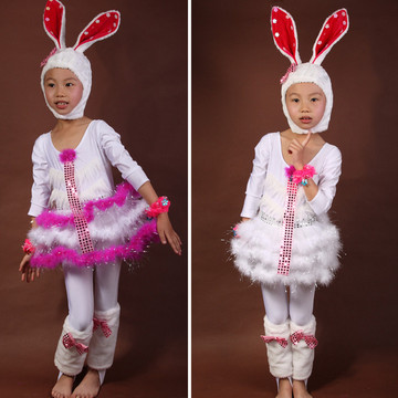 特价小白兔服装小兔子演出服扬眉兔气表演服装兔气扬眉舞蹈服装