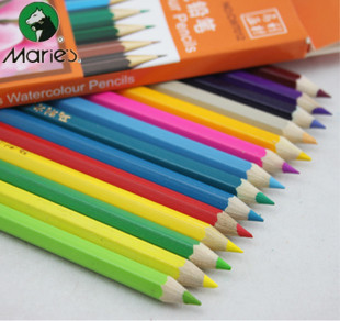正品 上海马利水溶性彩色铅笔 水溶彩铅笔 水彩铅笔 12色24色36色