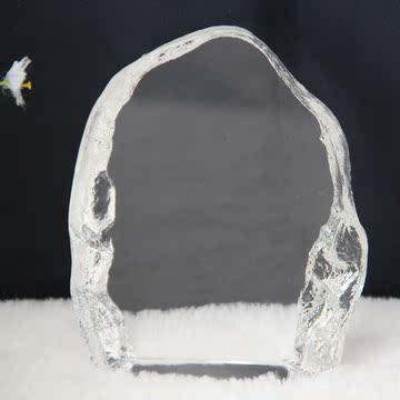 特价#0904个性定制写真结婚纪念生日礼物白坯冰山DIY水晶相框照片