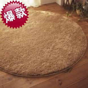 丝毛地毯圆形地毯电脑椅地毯客厅卧室地毯小地毯门垫地垫可定做方