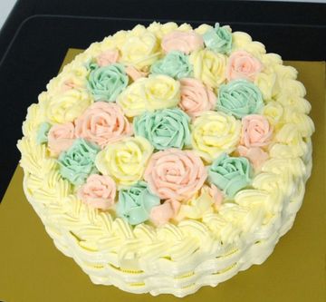 母亲节主推奶油玫瑰蛋糕 花语创意蛋糕定制 甜品桌定制