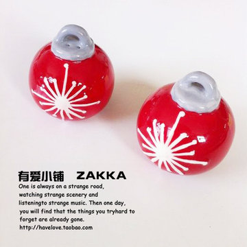 【有爱小铺】 zakka杂货 家居陶瓷餐具胡椒调味瓶 一对