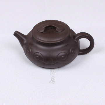 茶道 宜兴紫砂手拉壶 紫砂如意大容量茶壶 功夫茶具 约250-420cc