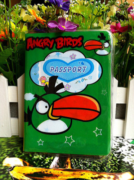 绿颜 愤怒的小鸟 护照夹 护照套 证件套 身份证套 出国留学旅游