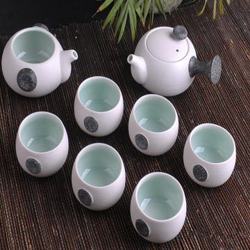 特价创意陶瓷整套茶具套餐6人 雪花釉定窑功夫茶具送父亲节礼物