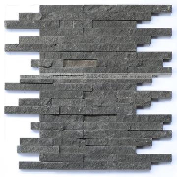 【磊富】石材马赛克背景墙中式风格地中海风格玄关过道电视墙