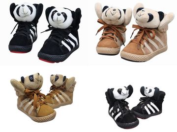 2015冬童鞋- 超萌明星版小熊头童鞋绒内里板鞋/运动鞋熊猫头童鞋
