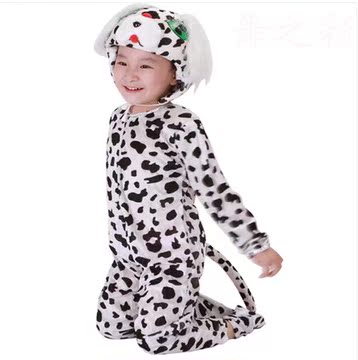 斑点狗表演服小花狗卡通动物服儿童游戏服少儿演出服装幼儿园专用
