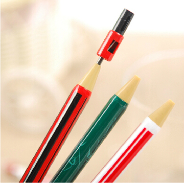 天卓自动木铅笔2B按动活动铅笔 2.0MM防断环保自动铅笔 带卷笔刀