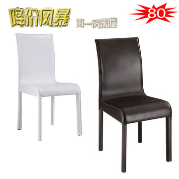 新款现代简约不锈钢餐椅 高档餐厅餐椅 欧式皮布餐椅CJ86
