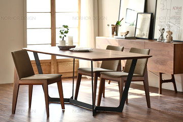 百城简约创意铁艺实木工业风格家具做旧餐桌书桌办公桌咖啡桌