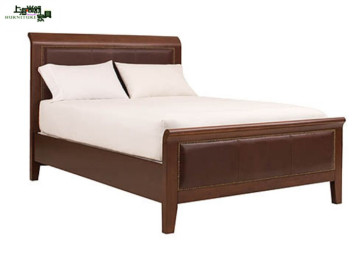 欧美式新古典家具定制 实木双人床1.8卧室软包床 简约环保家具05