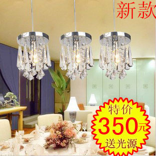 水晶餐厅 吧台吊灯 现代简约时尚长方形灯 吊灯三头新款饭厅灯具