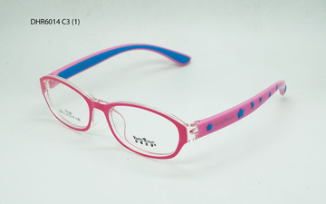 迪迈DHR6014 儿童双色优雅配镜塑胶钛 超轻柔软TR90架近视眼镜架