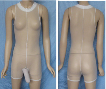 大码男式3D超薄透明高弹丝 带套不开裆 三分男士平角连身衣01-054