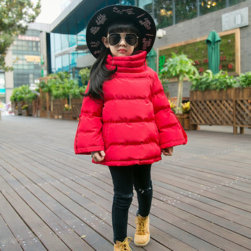 15童装女童棉衣中小童新款韩版冬季加绒加厚棉服宝宝羽绒棉袄外套