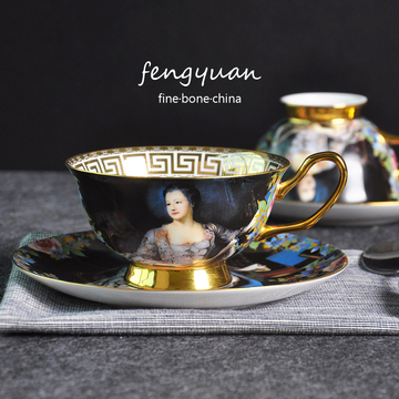 宫廷古典欧式咖啡杯套装 出口骨瓷陶瓷杯碟 英式创意下午茶杯具