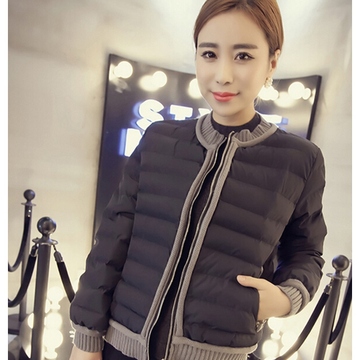 韩版女装秋冬装矮小个子学生加小码XS显高150cm拉链棉服棉衣外套