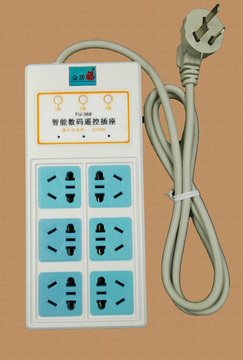 华众居新国标大功率三组可独立控制无线数码遥控插座插排带USB
