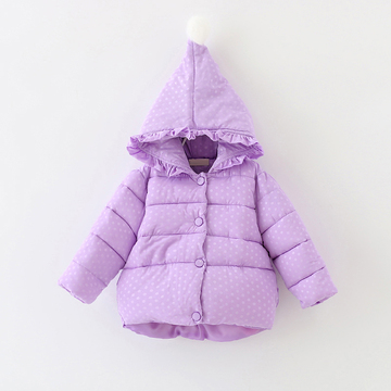 女宝宝冬装棉衣1-2-3岁外套女童婴儿韩版加厚棉服中长款