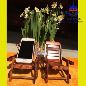 缅甸正品红木木雕大果紫檀别称花梨木精品小椅子手机托送好友包邮
