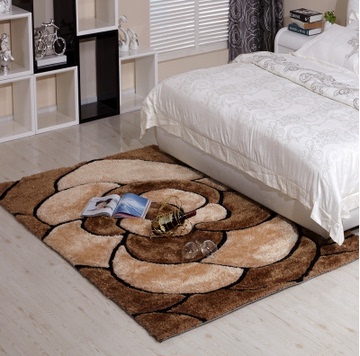 简约现代 3D立体地毯客厅茶几卧室加厚地毯婚房满铺床边毯可定制