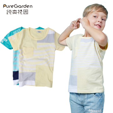 【99元3件】2015新款 儿童透气中童装上衣 纯棉男童夏装短袖t恤