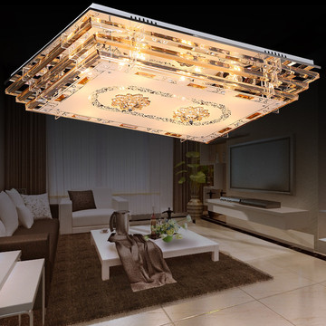 简约现代LED客厅吊灯 正方形吸顶灯长方形个性创意平板变色摇控灯