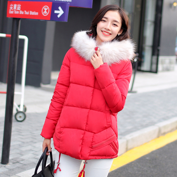 2015秋冬季新品羽绒棉服女装外套韩版加大码中长款棉衣女加厚潮