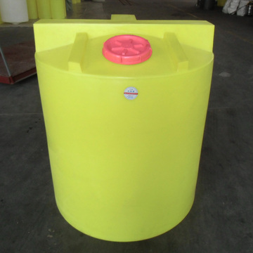 塑料容器PE加药箱 1000L/升1吨圆形黄色加药箱/搅拌桶/塑料加药桶