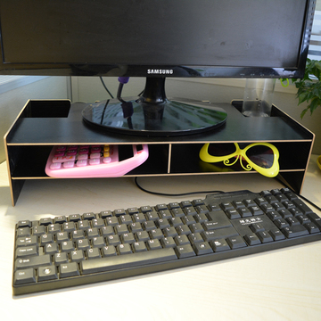 液晶显示器 增高架 电脑底座支架托架桌面键盘架桌上置物收纳木盒