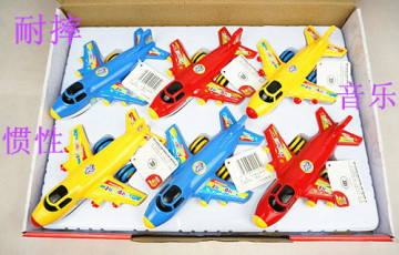 正品创发惯性耐摔小飞机带音乐 迷你空中客机 儿童玩具飞机