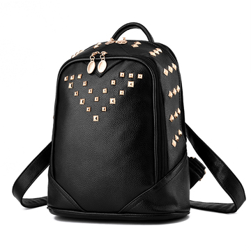 双肩包女包2015新款潮韩版女士包包铆钉柳丁背包时尚休闲旅行书包
