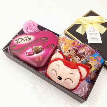 德芙心语巧克力不二家棒棒糖果礼盒送阿狸恋人送女友生日礼物包邮