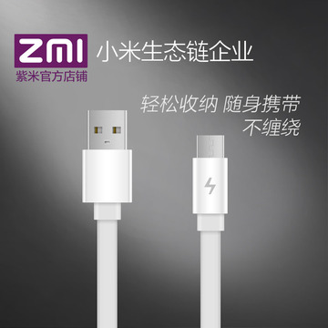 ZMI紫米MicroUSB面条线一米安卓手机小米移动电源数据线通用