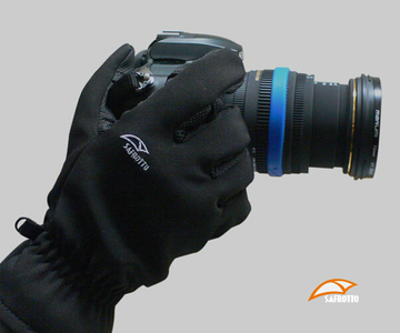 赛富图 单反相机防寒罩 防滑手套 可漏手指 冬季摄影必备 保暖套