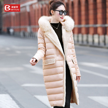 2015女装冬装外套韩版过膝羽绒服女中长款加厚修身大码羽绒衣潮