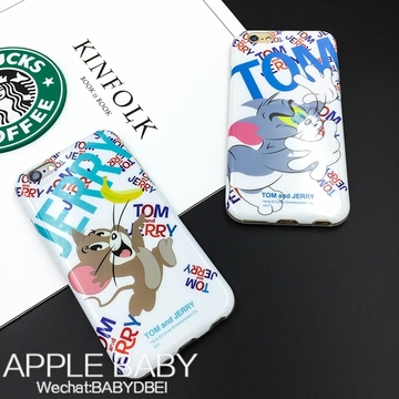 韩国东大门代购汤姆猫杰瑞鼠iPhone6/6s手机壳4.7苹果6plus全包壳