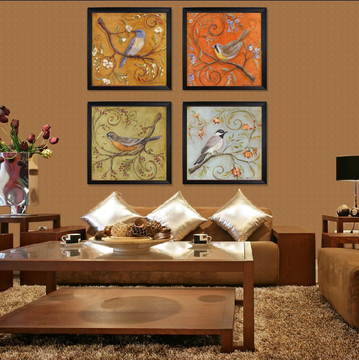 现代欧式创意客厅装饰画三联沙发背景墙挂画定制卧室走廊玄关墙画