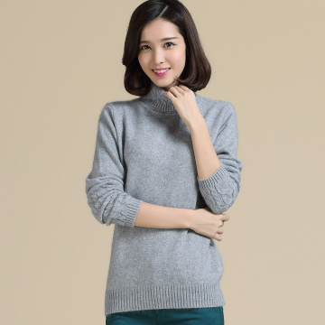 2015秋冬新款纯羊绒衫 女士高领套头加厚 麻花针织羊毛衫 包邮