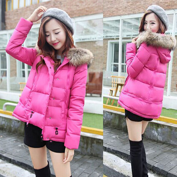 2015冬季新款韩版女装糖果色甜美保暖棉衣棉服外套短款加厚羽绒服