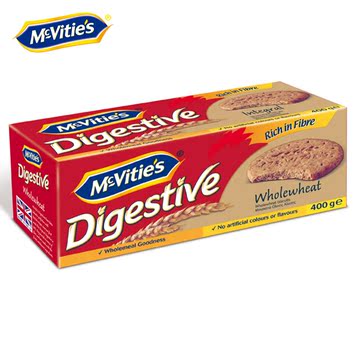 [LFAsia]Mcvities麦维他皇室全麦消化饼英国进口零食饼干食品400g