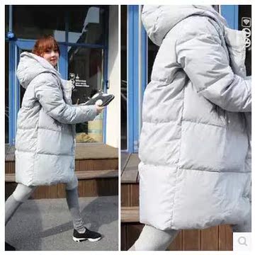 2015冬装新款羽绒棉服女中长款韩版面包加厚大码宽松学生棉外套