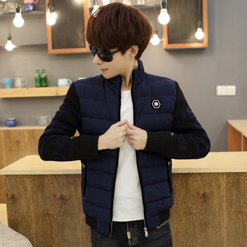 棉衣男潮2015冬装新款棉服学生韩版修身型男装立领棉袄青少年外套