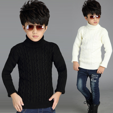 男童高领毛衣2015童装冬装新款中大童儿童打底衫加厚套头针织衫